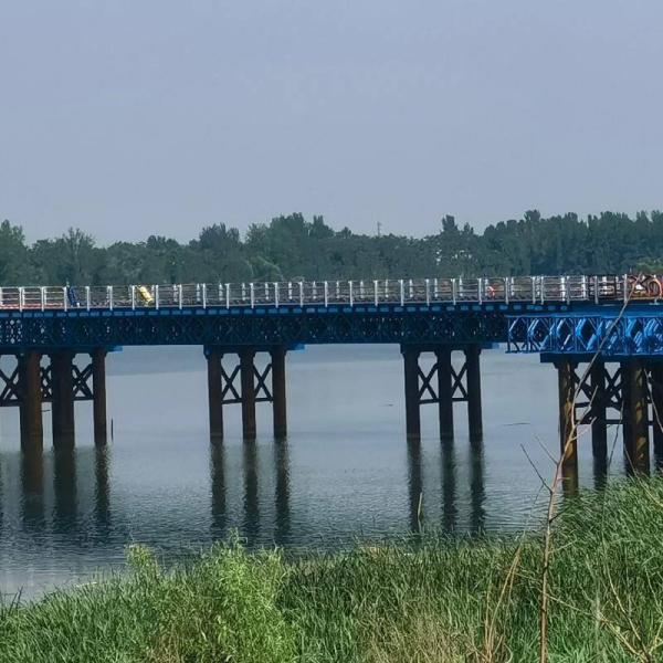 GB Q235 Prefabricated Steel Truss Bridge Panel Size 3000mm*1400mm