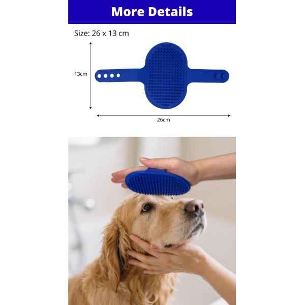 Pet Bath Brush Soft Massage Removes Loose Hair Suitable For Dogs Cats