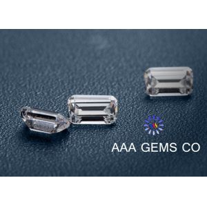 Watch / Earring Emerald Cut Moissanite Diamonds Cutting Perfect