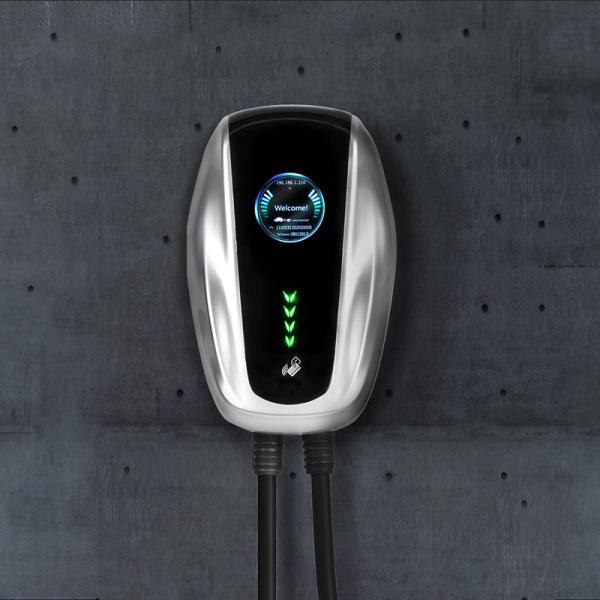 4.3'' Color Screen 32A Type 2 Wall Mounted EV Charger 7KW