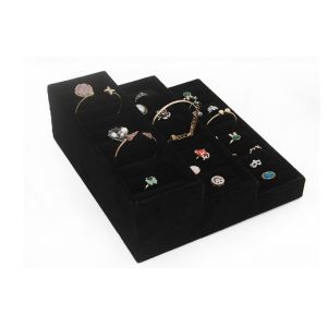 Wedding Ring Jewelry Storage Trays Tarnish Free Materials Showcase Ice Velvet