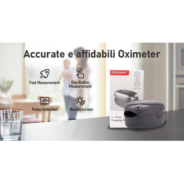 Black Finger Clip Pulse Oximeter Pulse Detection SpO2 Measurement Range 5%-99%