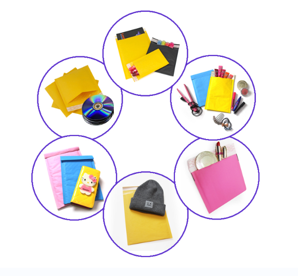 Shockproof Colored Poly Bubble Mailers 35 Microns - 180 Microns For Gifts Packing