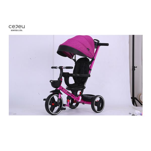 Blue 1 Year Old Foldable Trike Stroller 10.5kg With PU Wheel