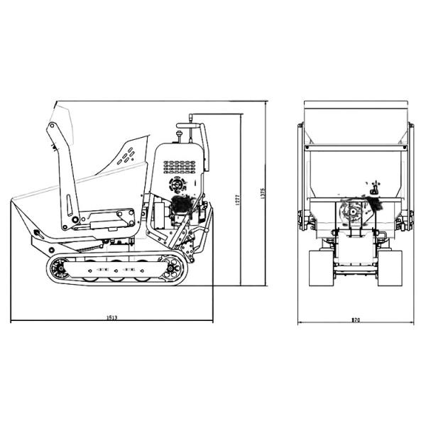 500-800KG Mini Self Loading Dumper Small Tracked Dumper Simple Operation