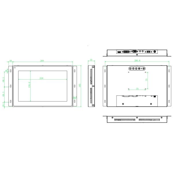 Wireless Touch Screen Monitor / Touch Computer Monitor 10.1 Inch Size
