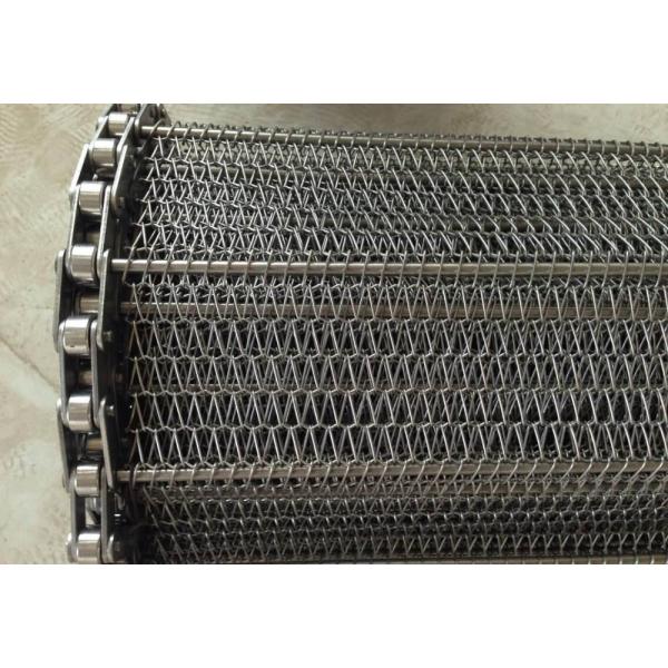 400mm 500mm Metal Wire Mesh Conveyor Flat Flex Belt With Chain