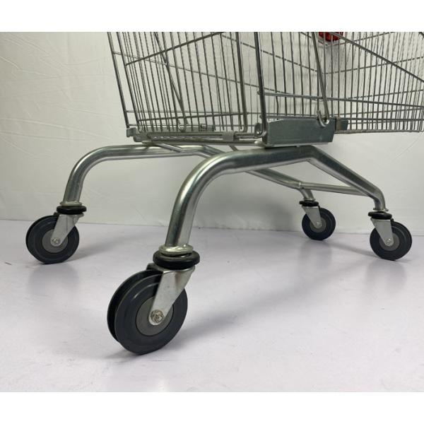 240L European Supermarket Style Metal Shopping Trolley With Large Capacity Storage Cart And Baby Lounge Seat