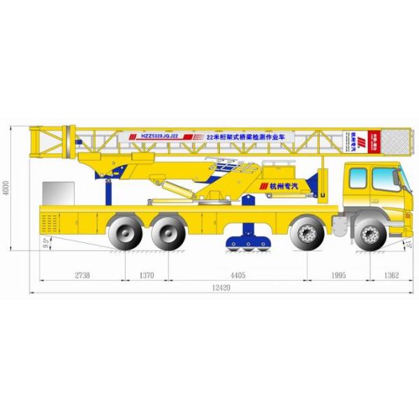 VOLVO Engines Bridge Inspection Equipment Remote Control / Cab , 8x4 Drive Type