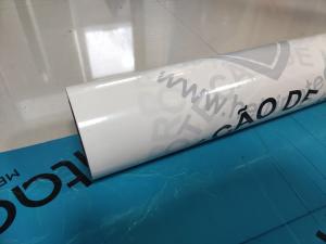 China 500mm 45 micron White Film Printing Logo UV Blocking Window Glass Protection Film on sale