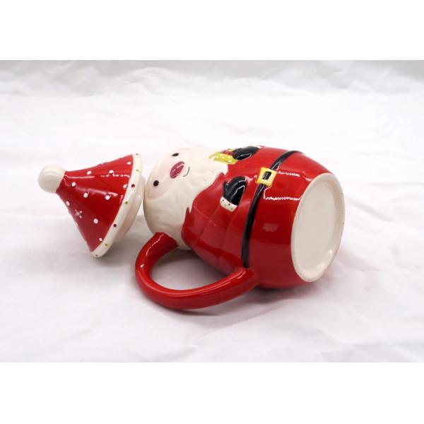 400ml Capacity 3D Ceramic Mug Cartoon Santa Claus Animal Snowman Design With Cap Lid