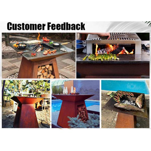 Outdoor Simple Custom Design Metal Heating Fire Pit Corten Steel BBQ Grill