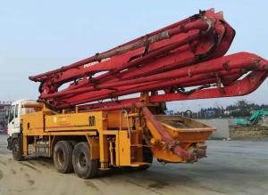 Quality Diesel Used Putzmeister Concrete Pump Truck 37M 4 Boom 287KW Power for sale