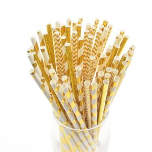Quality 197mm 8mm Reusable Straight Mugs Bar 100 Biodegradable Paper Straws for sale