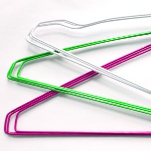 Strong Silver Galvanized Metal Steel 16 Inch Wire Clothes Hangers