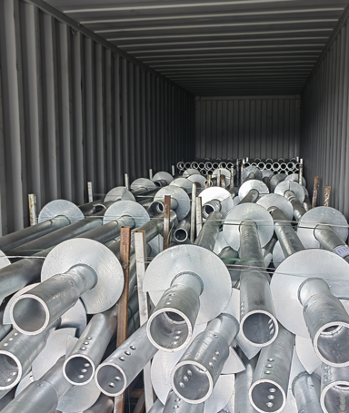 Prefabricated Galvanized Steel Round Spiral Ground Anchor Helical Screw Piles