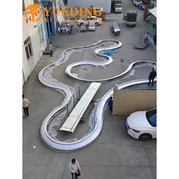 Cylindrical Square Column Aluminum Plate Customized Arc Shaped Hyperbolic Double Arc