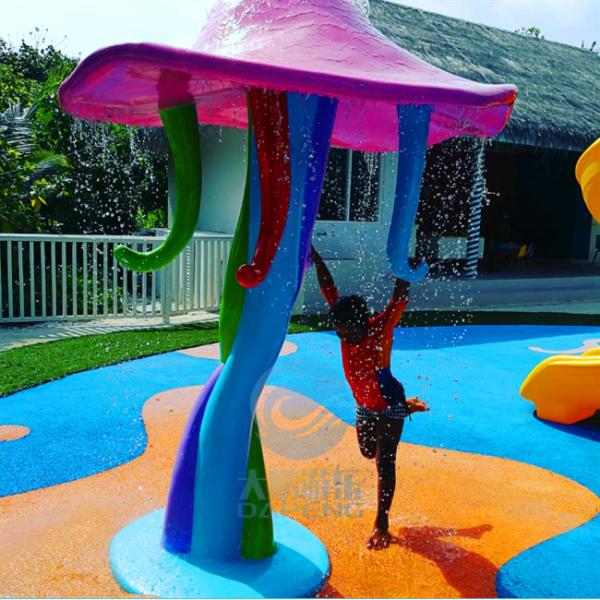110㎡ Fiberglass Commercial Water Slide Pool LLDPE Mushroom Shaped For Children