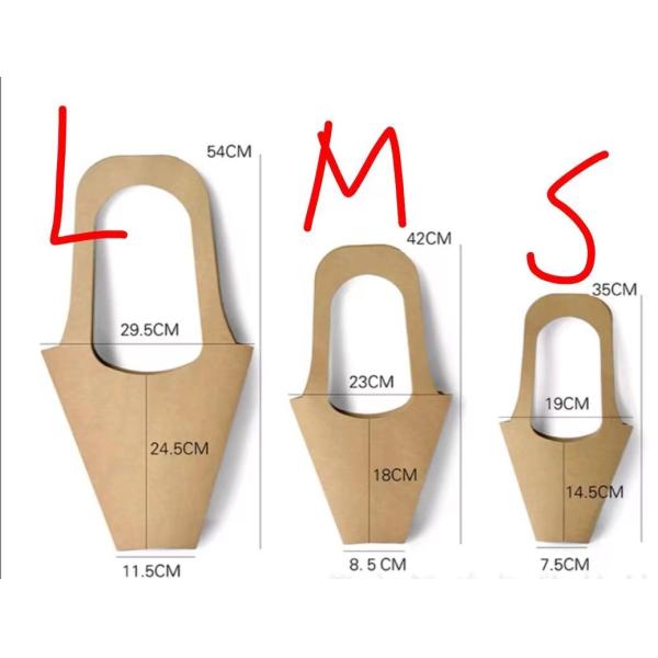 250g Kraft Flower Bouquet Paper Bag Recyclable Home Decoration