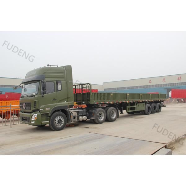 Q345B Carbon Steel 3 Axles 50 Ton Dropside Cargo Trailer