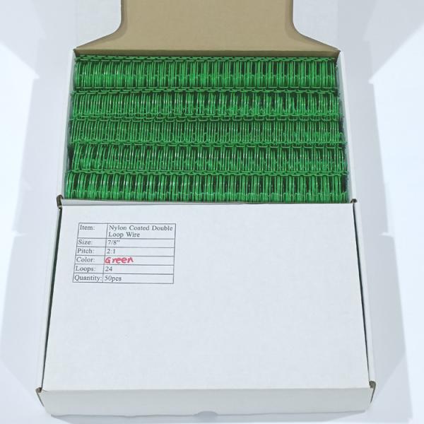 Orange Nylon Coating Double Loop Wire Binding 2:1 For Notebooks