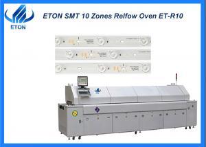 China 10 heating zones Lead-free solder  50-700mm  PCB width Reflow oven machine on sale