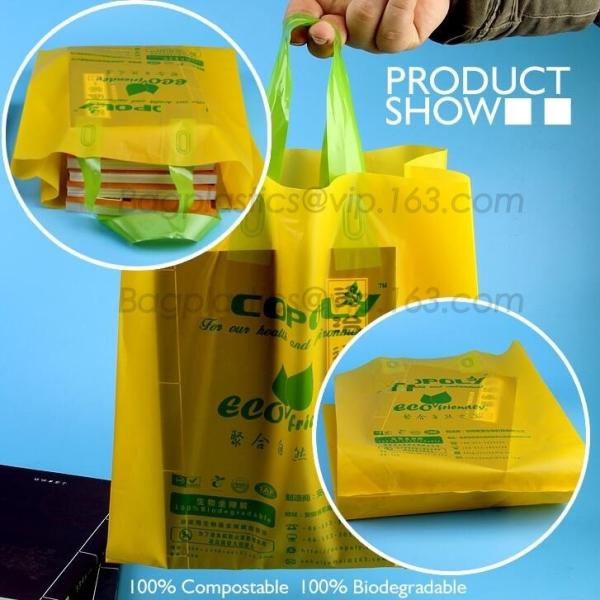 64 Gallon compostable trash bag biodegradable garbage bag, 0.9 Mil, 47"W x 60"H,cornstarch made 100% eco friendly direct