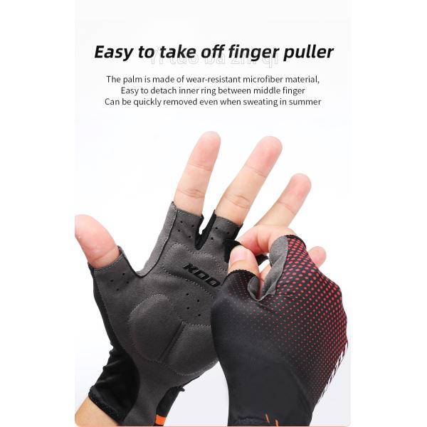 Women Men Road Cycling Gloves Half Finger Breathable Polyester Material