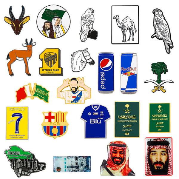 Custom Made Uae Oman Chiief Logos Zinc Alloy Saudi Arabia Lapel Enamel Pin Badge UAE Pins for National Day