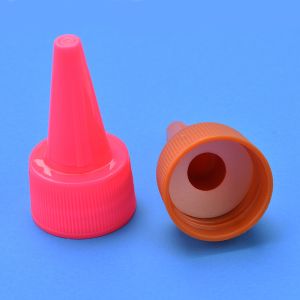 Quality Ribbed Closure Twist Off Cap , 24mm Squeeze Bottle Lids for sale