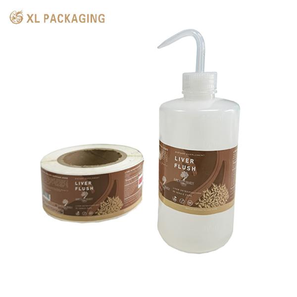 XL Packaging Custom Paper Sticker Label Gold Stamping Waterproof Vinyl Stickers Custom Printing Logo For Bottle Package