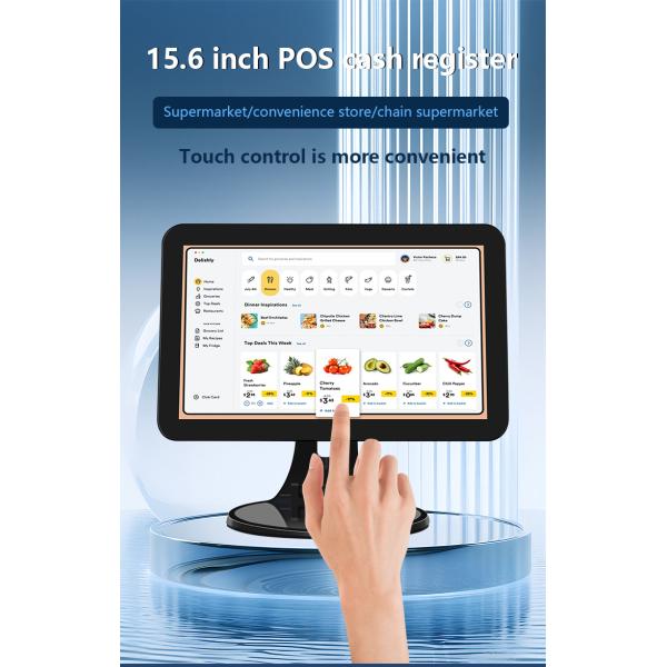 15.6Inch Touch Screen Desktop POS Terminal N2840 2+32GB Retail Cash Register with Scanner