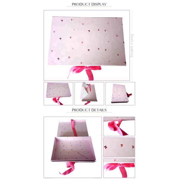 Pink Color Gift Wrapping Boxes , Custom Gift Boxes Packaging For Girls Dress