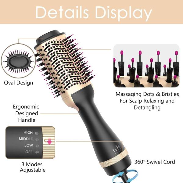 Professional Hot Air Thin Hair Brush Dryer With Customized Logo OEM