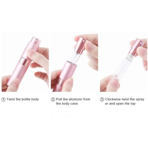 Mini 8ml Black Refillable Perfume Atomiser