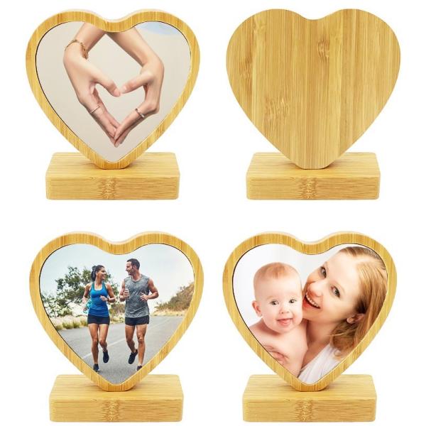 Modern Bamboo Wood Sublimation Photo Frame Tabletop Display Family Keepsake Couple Gift DIY Memorial Photo Frame