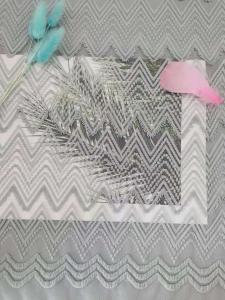 Quality Green Zipper Shape Lace Eyelash Textile Spandex Mesh Fabric for sale