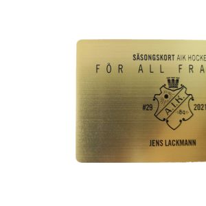 QR Code Metal Membership Card Brass Black Printing Brushed