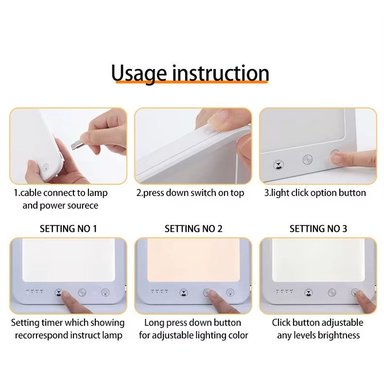 LED Light Source Physical Therapy Sunlight Lamp Popular Daylight Winter Therapy Light Medical Home SAD Treatment Therapy