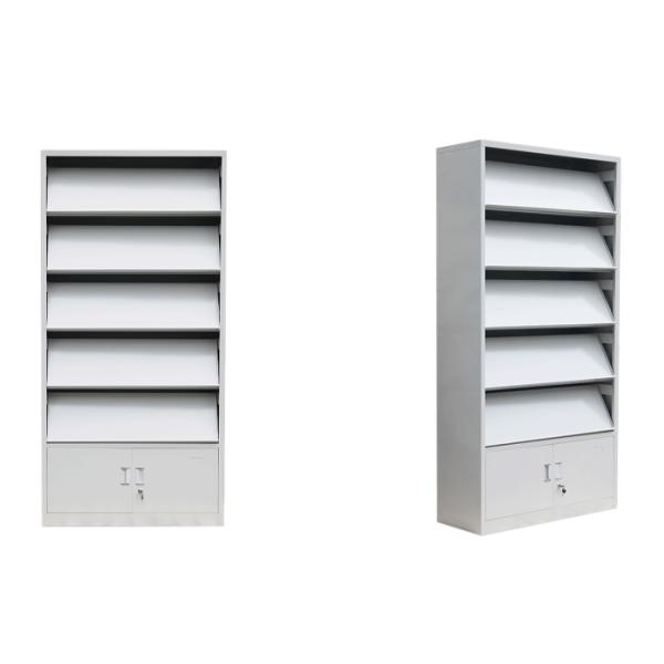 School Library 6 Layer Metal Steel Newspaper Magazine Cabinet