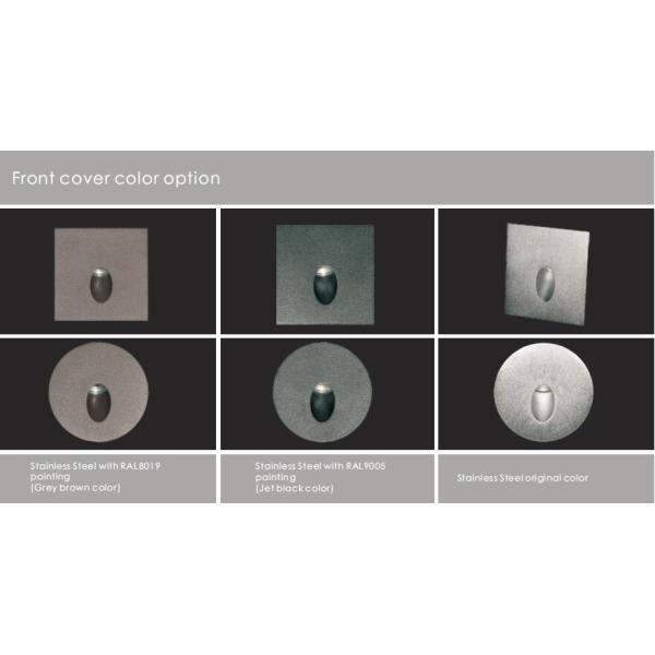 24VDC or 110-240VAC 3W Osram LED Asymmetrical Square Recessed Step Lights CRI 80