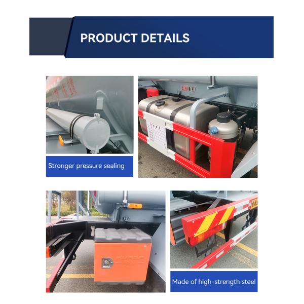 8x4 Drive Wheel Chemical Tanker Truck 15CBM Capacity Corrosive Toxic / Acidic Liquid Transport