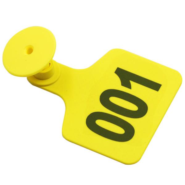 Numbering Livestock Ear Tags TPU Rfid Sheep Tags Yellow