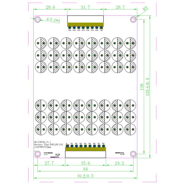 12s 13s 14s 15s 16s 5A Active Balancer Lfp Li Ion Lto Battery Pack For Electric Toys
