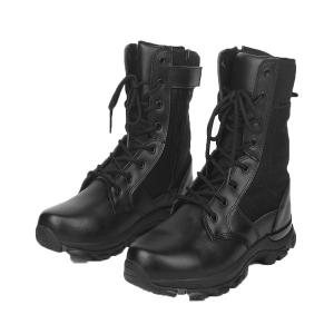 China Tactical outdoor gear Genuine Leather Tactical Black Boots 8 Height Army Waterproof Boots on sale