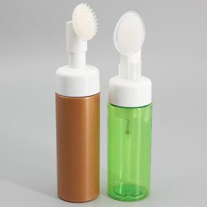 Quality Silicone Brush Soap 138mm 180ml Foam Pump Bottle for sale