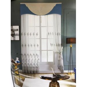 Hollowed White Cotton Lace Embroidery Muslin Curtains Blackout Window Hotels