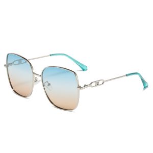 Quality CE Square Ladies Large Sunglasses Metal Frame Flat Top Elastic for sale