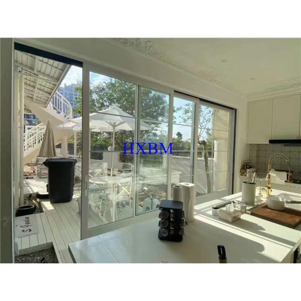 Powder Coated Color Aluminum Sliding Doors Double Glazed Airtightness