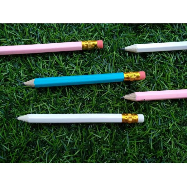 hexagon golf pencil , Hexagonal golf pencil , golf pencil , wooden pencil eraser , wood golf pencil